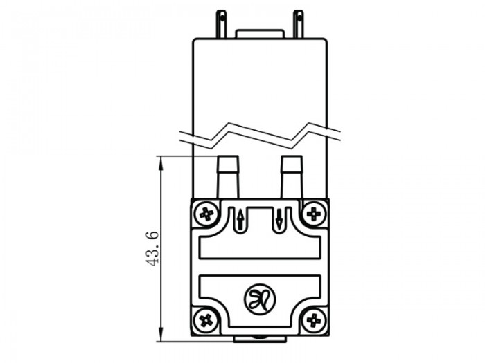 LP3 Small Diaphragm Liquid Pump - LP-3C - Drawing View2