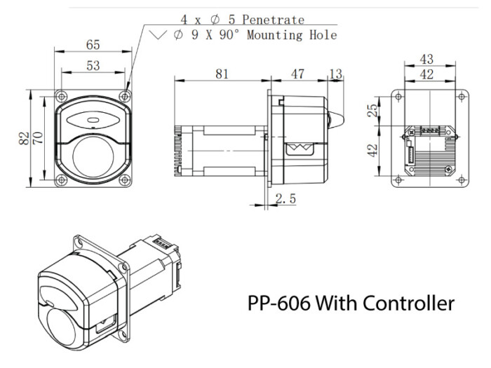 Precision-Peristaltic-Pump-OEM-PP-606-With-Controller